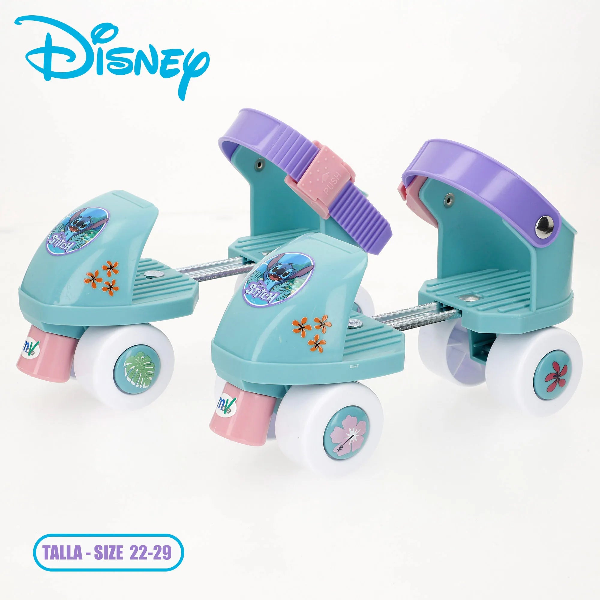 Patines Stitch 4 Ruedas para Niños | Talla 22-29 Ajustable | Freno Delantero | +3 Años