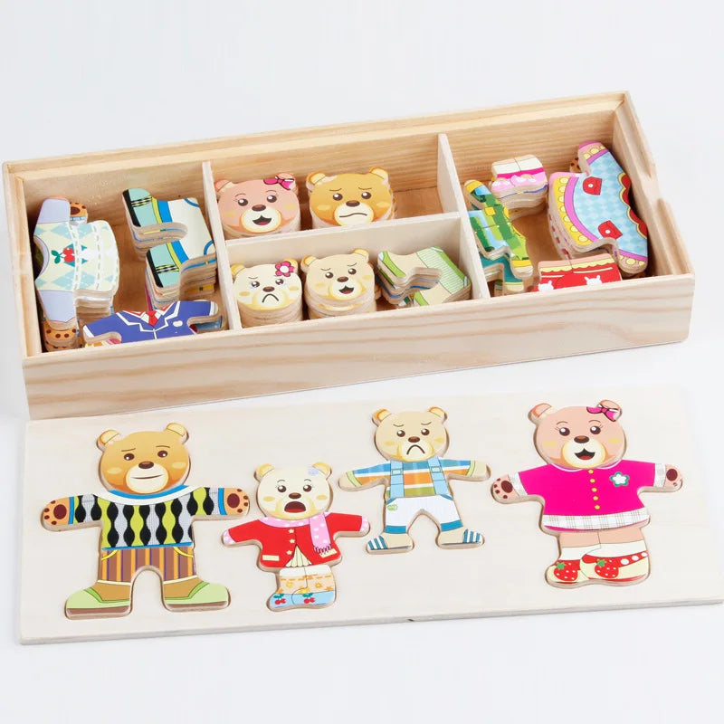 Puzzle de Madera Educativo para Bebé | Aprender Jugando