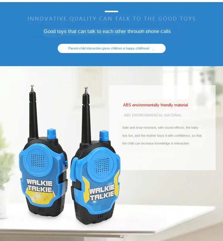 2 PCS 50M Toy Walkie Talkies Mini Portable Kids Electronic Spy Handheld Two-Way Radio Children Outdoor Interphone Toy For Kids