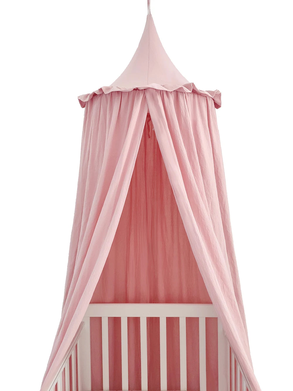 Baby Crib Canopy | 100% Cotton with Elegant Ruffles