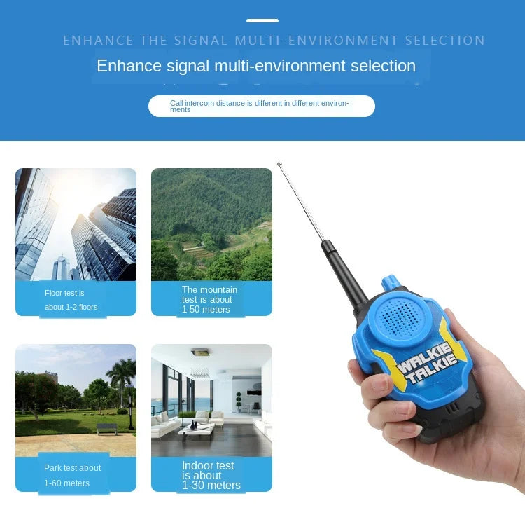 2 PCS 50M Toy Walkie Talkies Mini Portable Kids Electronic Spy Handheld Two-Way Radio Children Outdoor Interphone Toy For Kids