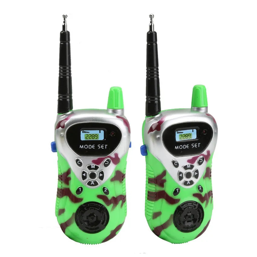 2 PCS 50M Toy Walkie Talkies Mini Portable Kids Electronic Spy Handheld Two-Way Radio Children Outdoor Interphone Toy For Kids