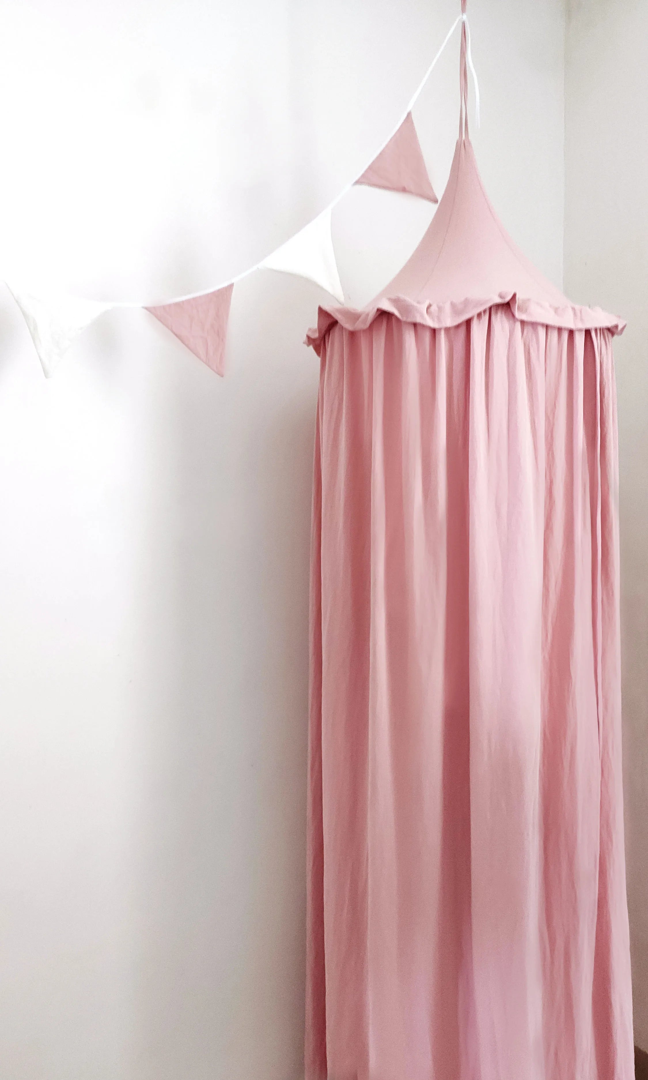 Baby Crib Canopy | 100% Cotton with Elegant Ruffles