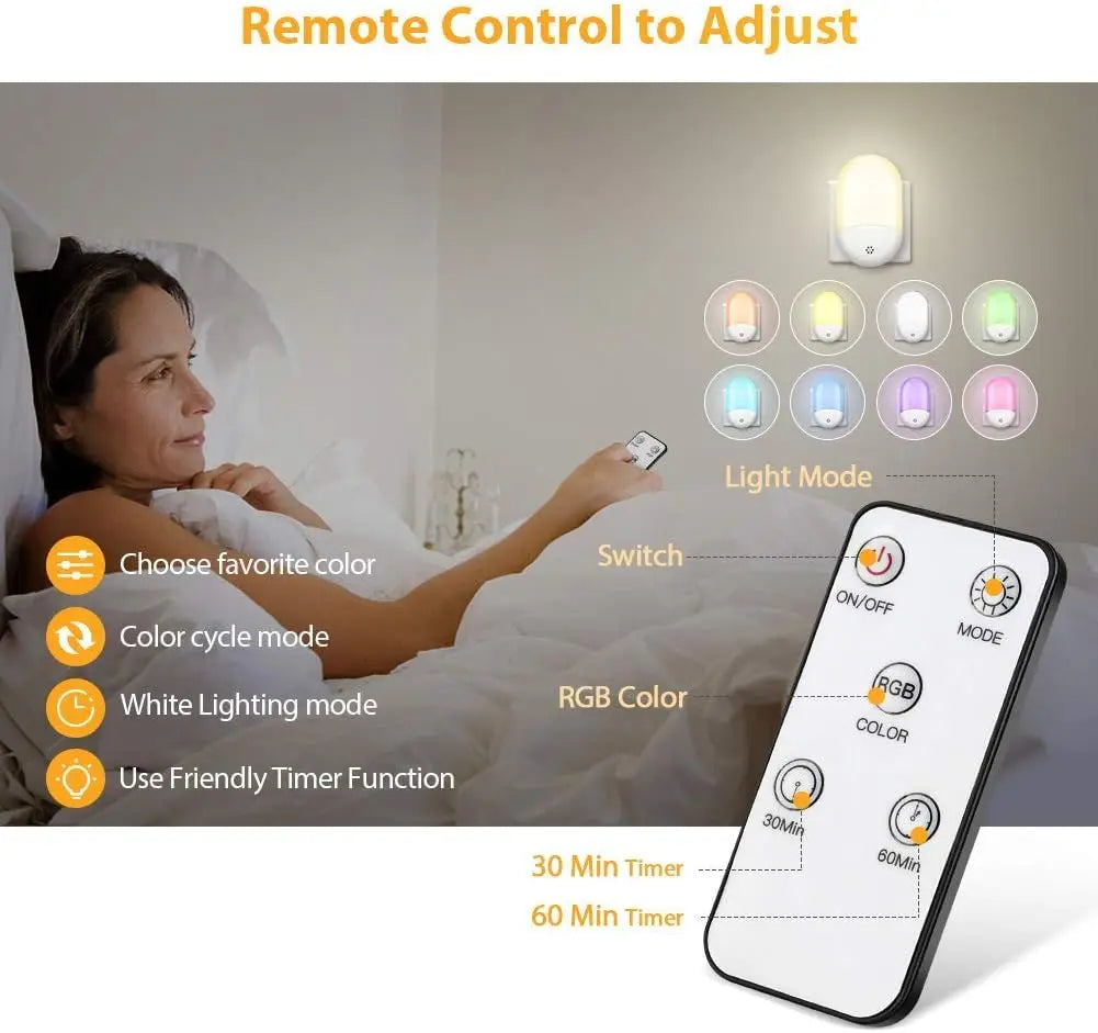 Kawaii LED Baby Night Light | RGB Multicolor with Remote