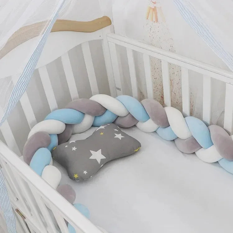 Baby Crib Bumper | Braided Knot Pillow | 1M-4M | Safe Bumper