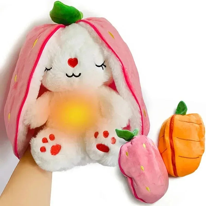 Relaxing Bunny Plush Toy with Light and Music | Baby Sleep Companion