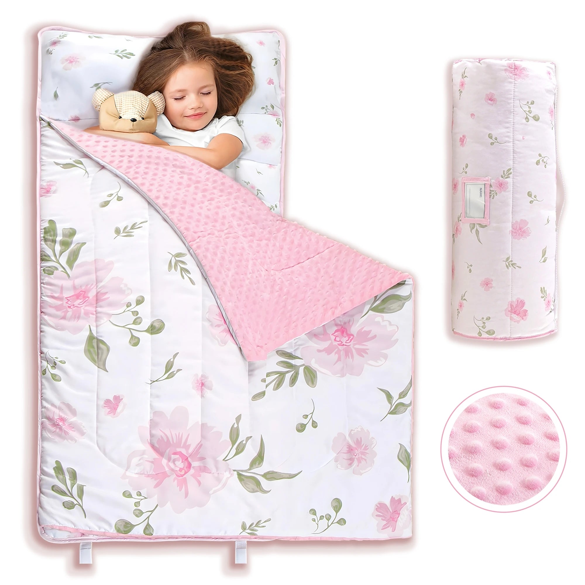 Baby Nap Mat | Daycare Sleeping Bag with Fleece Blanket