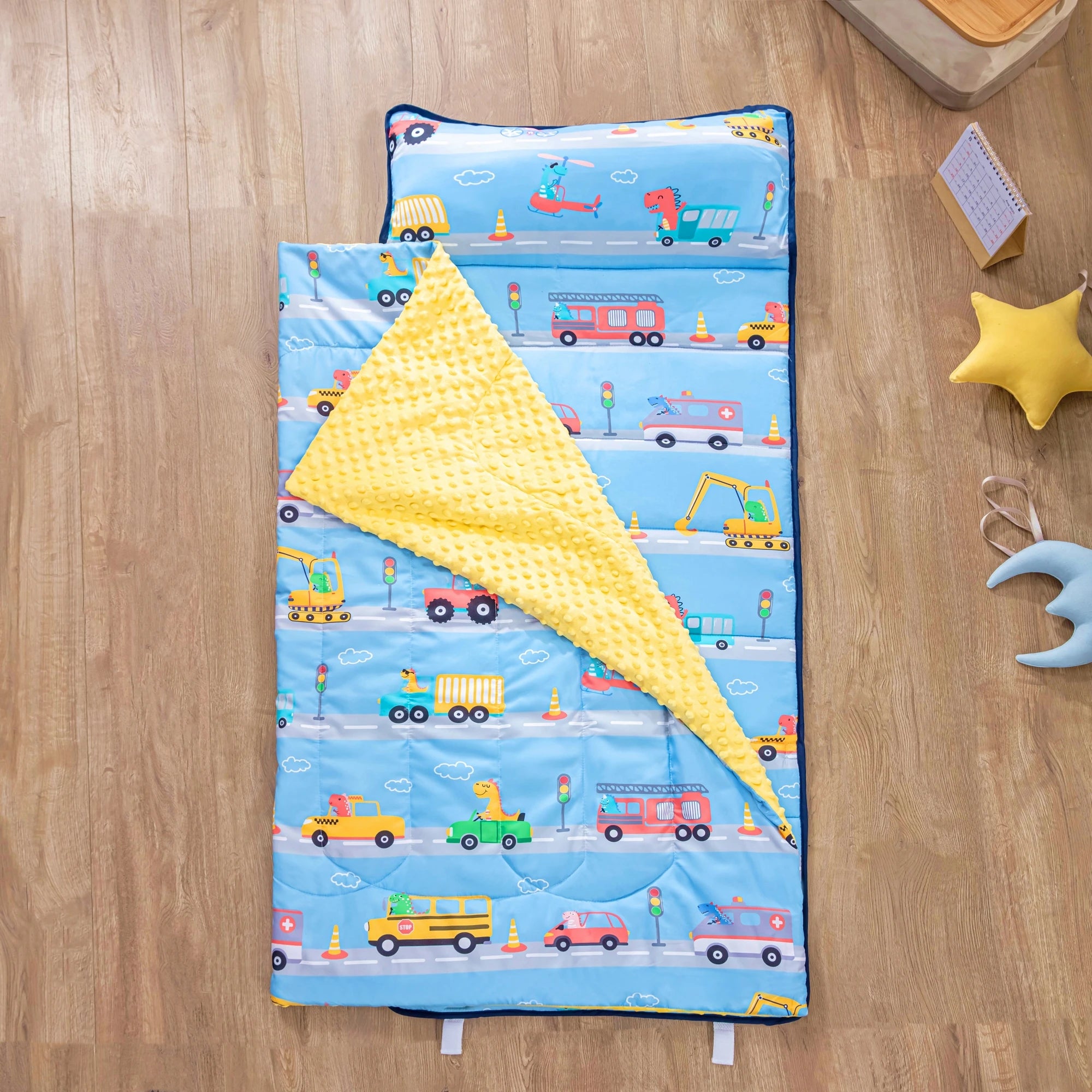 Nap Mat for Toddlers with Pillow and Blanket | Daycare and Travel