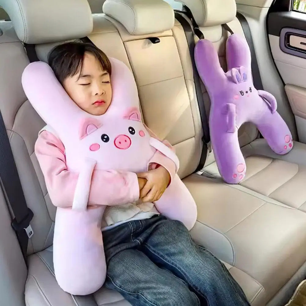 Almohada de Viaje para Niños | Reposacabezas Anti-Atragantamiento y Apoyo Lumbar