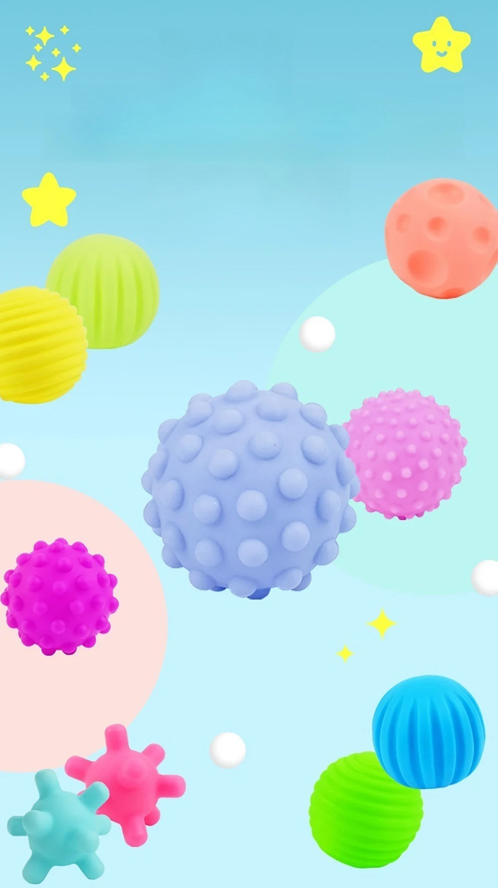 Sensory Ball Set for Babies | Tactile Stimulation 6 pcs