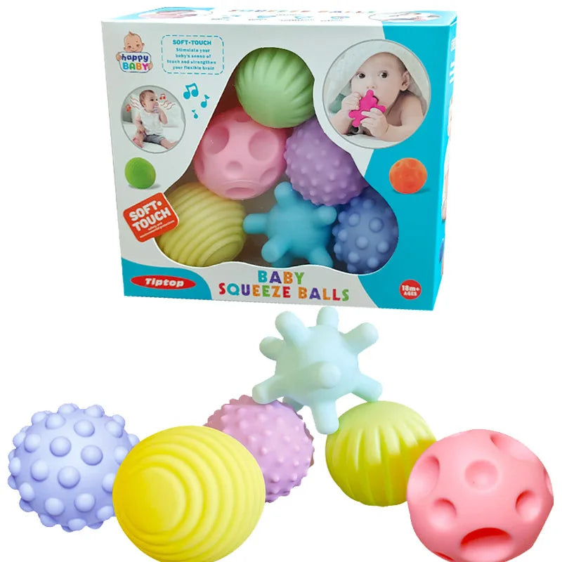 Set de Pelotas Sensoriales para Bebé | Estimulación Tactil 6 uds