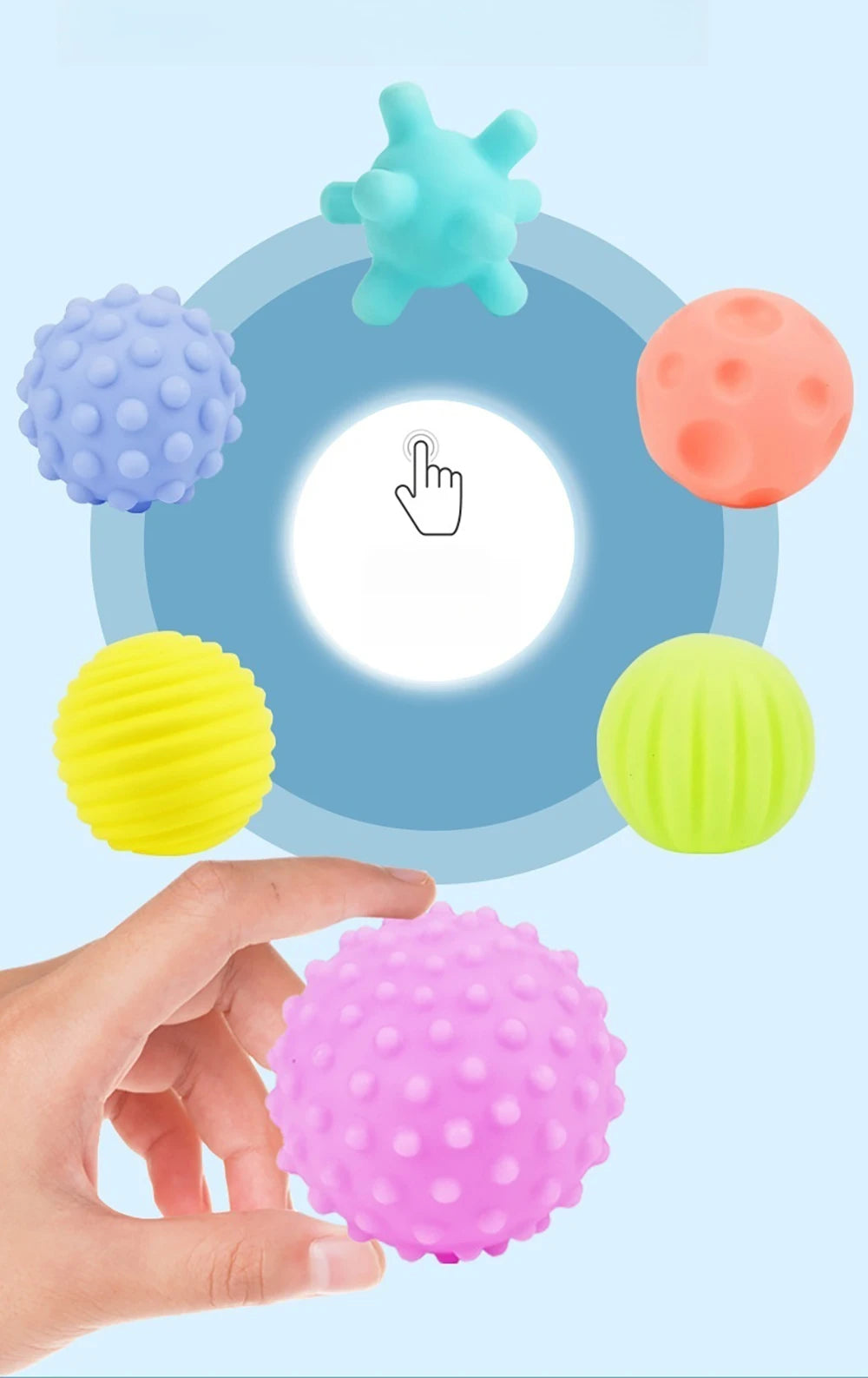 Sensory Ball Set for Babies | Tactile Stimulation 6 pcs