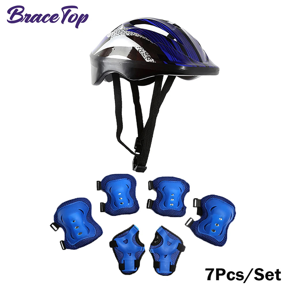 Set Protecciones Patinaje Infantil | Casco + Rodilleras + Coderas | Niños 3-12 Años