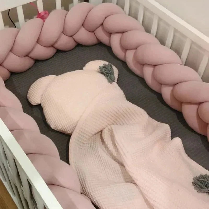 Baby Crib Bumper | Braided Knot Pillow | 1M-4M | Safe Bumper