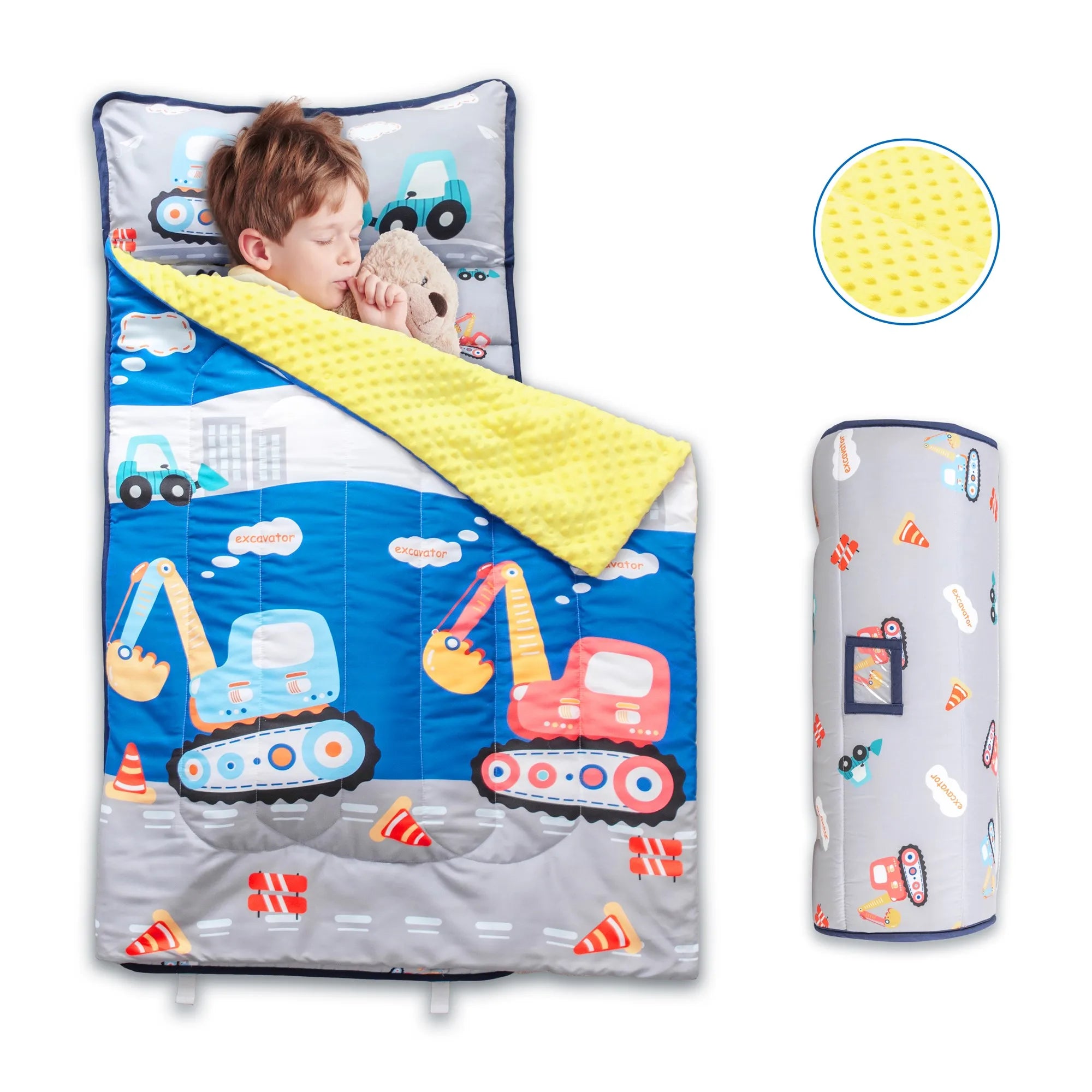 Baby Nap Mat | Daycare Sleeping Bag with Fleece Blanket
