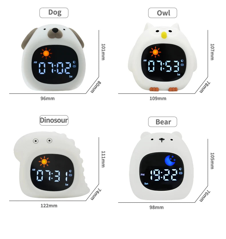 Reloj Entrenador de Sueño para Niños | Luz LED y Alarma Musical