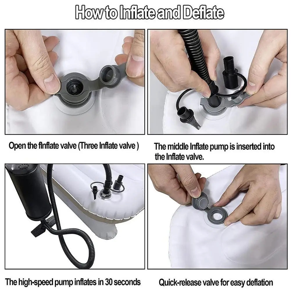 Colchón Inflable para Coche Niños | Asiento Trasero | Portátil y Grueso | Madrid