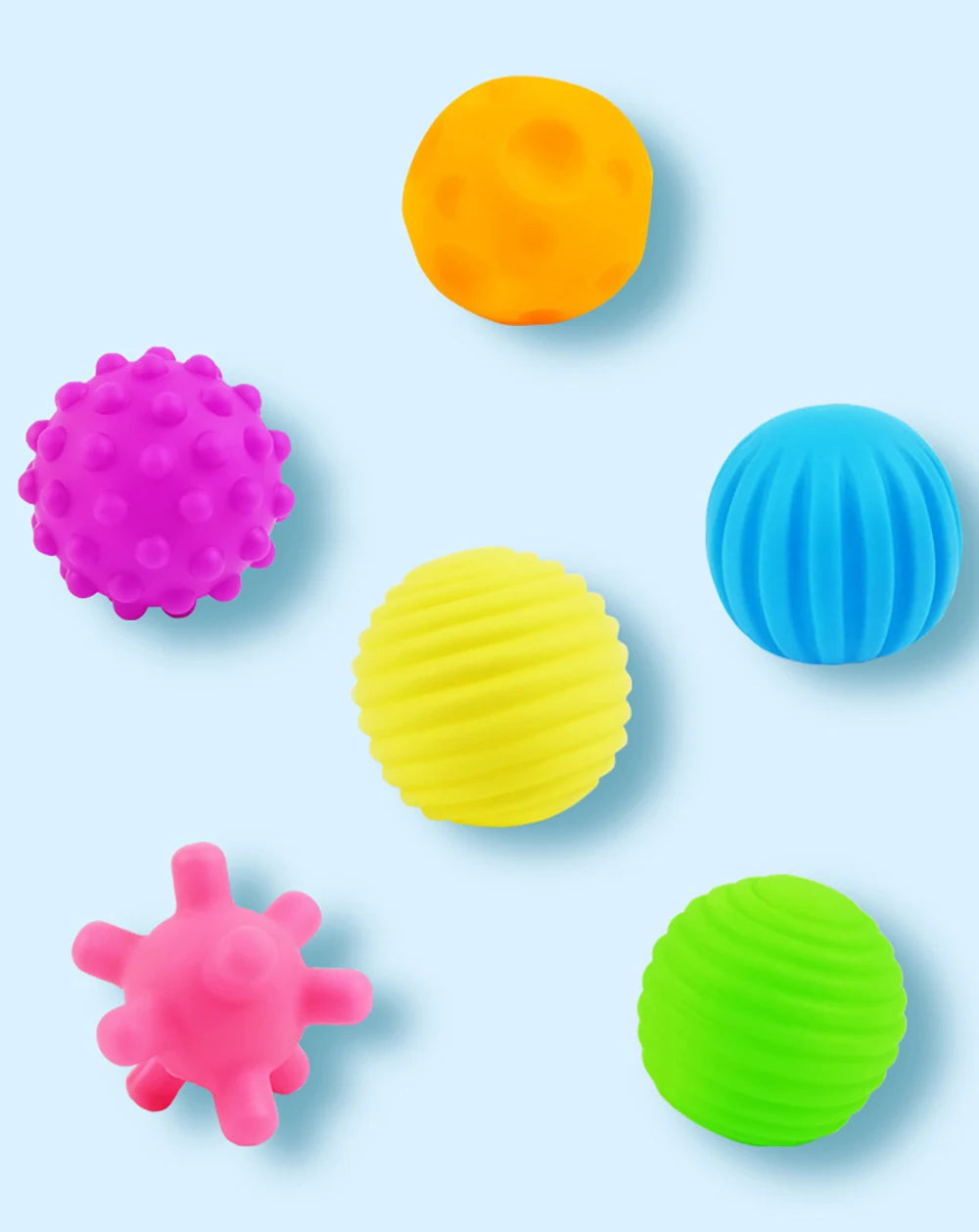Sensory Ball Set for Babies | Tactile Stimulation 6 pcs