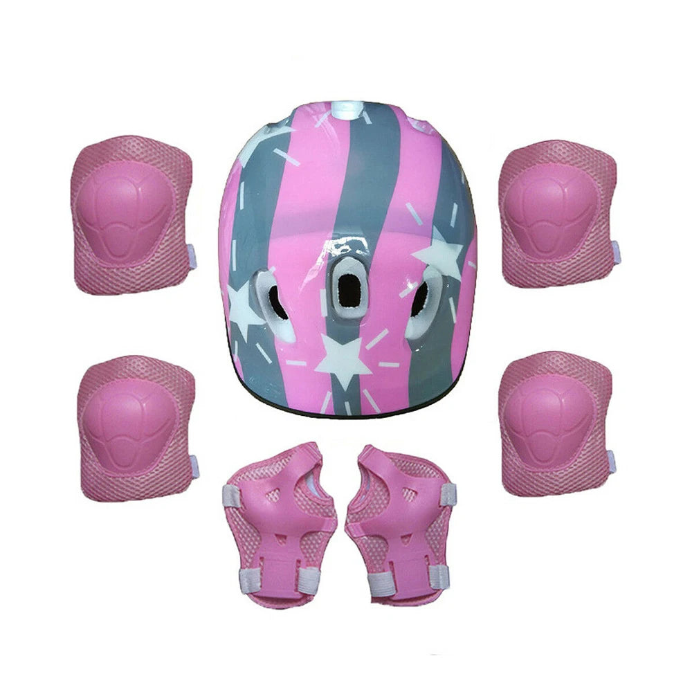 Kids' Skating Protective Gear Set | Helmet + Knee Pads + Elbow Pads | Ages 3-12