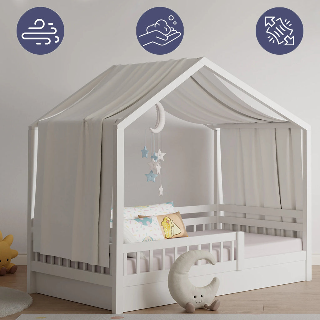 Dosel de Muselina de Algodón para Cama | Decoración Habitación Bebé