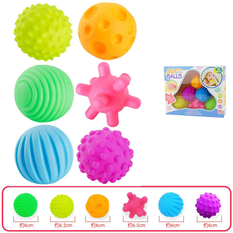Set de Pelotas Sensoriales para Bebé | Estimulación Tactil 6 uds
