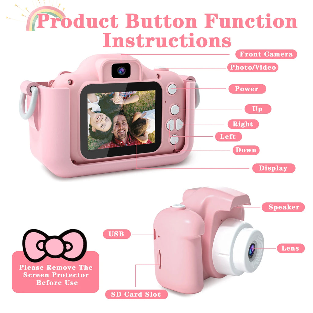 Cámara Digital para Niños | 1080P HD | Pantalla 2" | Funda Silicona | Regalo Ideal