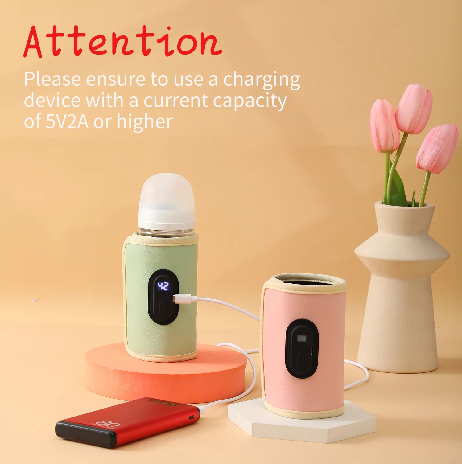 Instant Portable Bottle Warmer | USB | No Waiting | Happy Baby