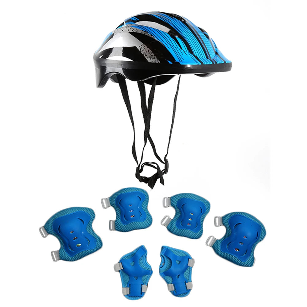 Kids' Skating Protective Gear Set | Helmet + Knee Pads + Elbow Pads | Ages 3-12