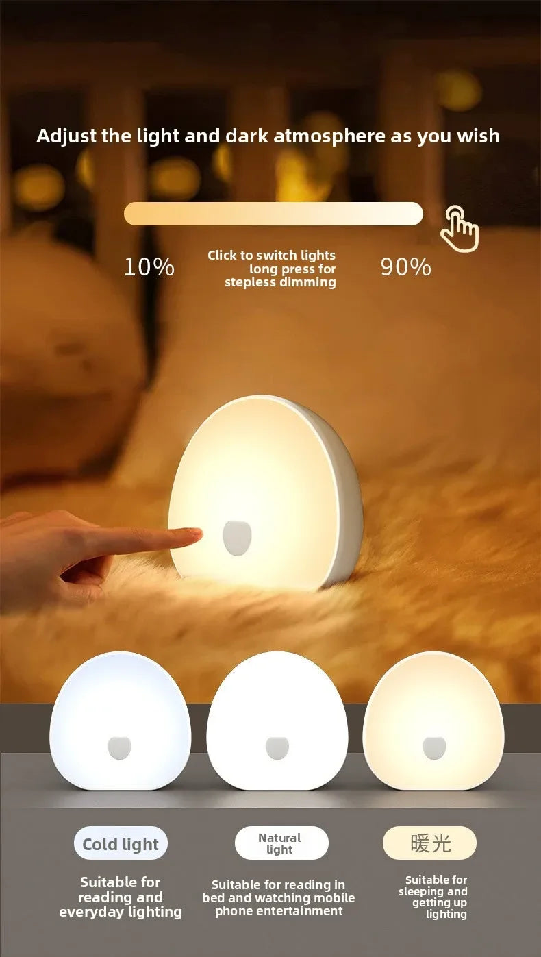 Sleep White Noise Machine with Soothing Sound Touchable Rechargeable LED Night Light Relaxing Audio & Sleep Lamp for Baby.