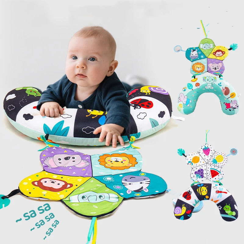 Tummy Time Pillow | Stimulates Your Baby's Vision from Day 1 | High Contrast