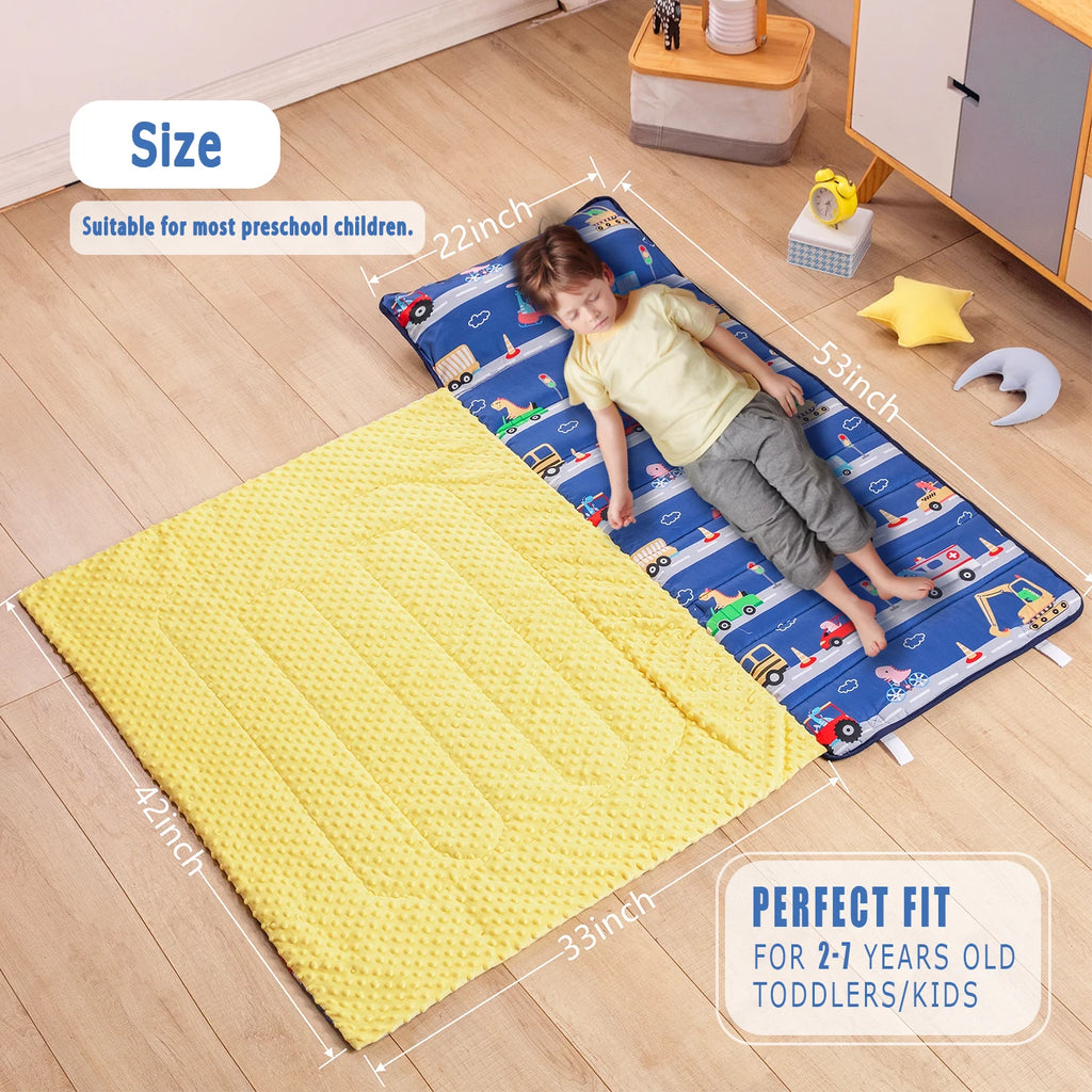 Estera para Siesta Infantil con Almohada y Manta | Guardería y Viaje