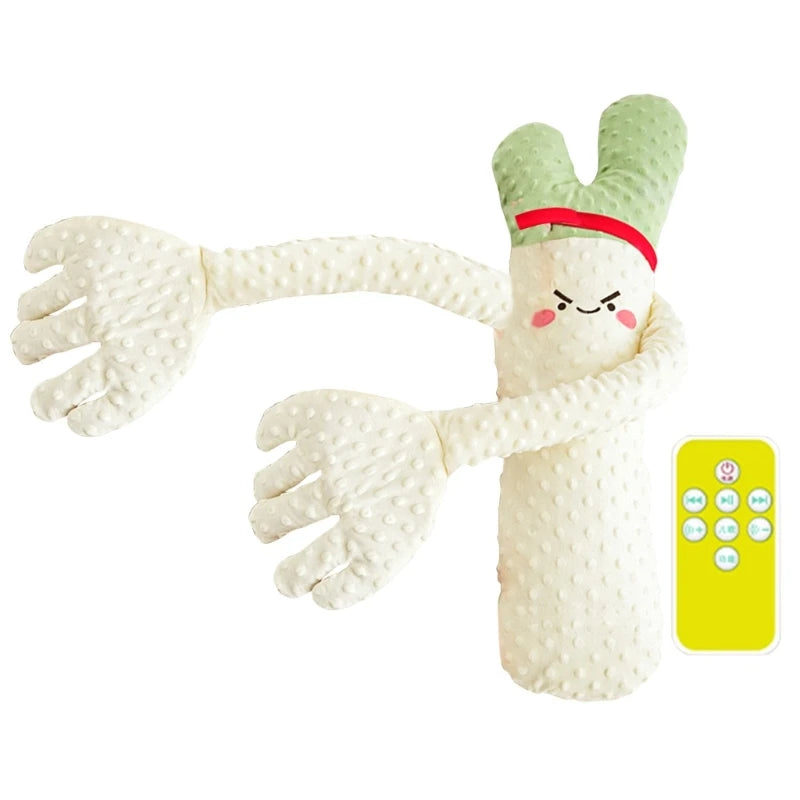 Remote Control Electric Baby Sleep Toy 68cm Cartoon Bear Shaped Plush Soothing Dolls Automatic Tapping Comfort Pillow for Infant