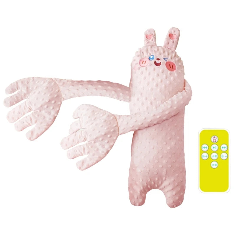 Remote Control Electric Baby Sleep Toy 68cm Cartoon Bear Shaped Plush Soothing Dolls Automatic Tapping Comfort Pillow for Infant