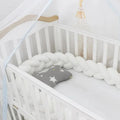Protector de Cuna Bebé | Cojín Nudo Trenzado | 1M-4M | Parachoques Seguro