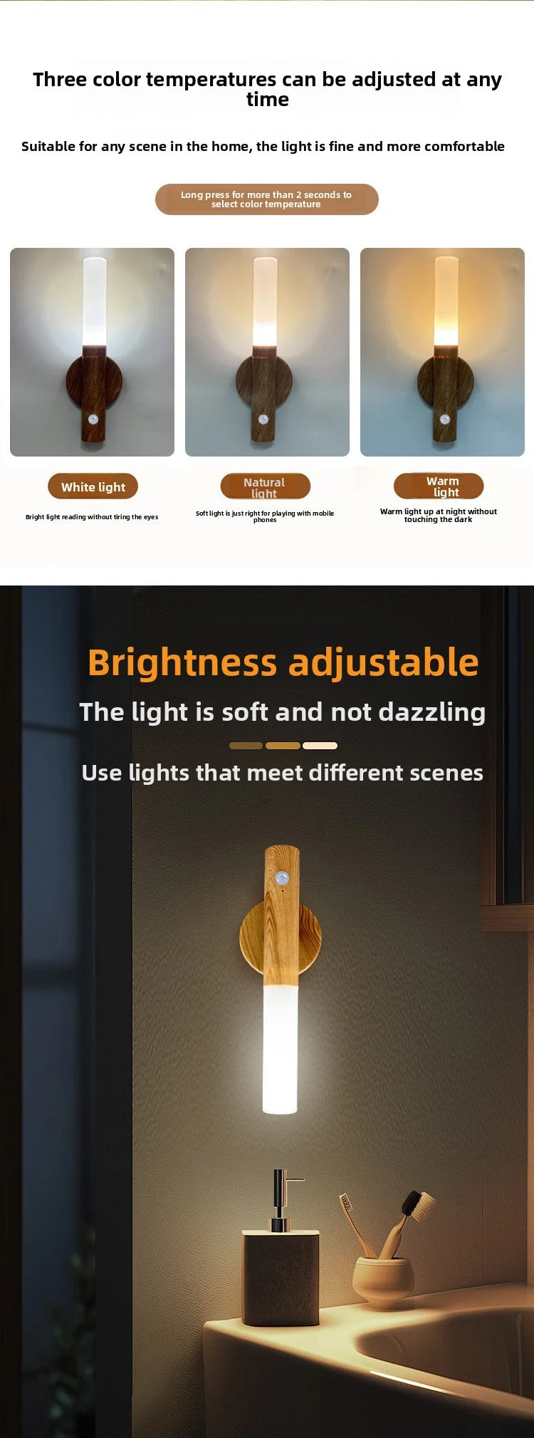 LED Guide Light with Motion Sensor | USB Rechargeable for Hallways and Cribs