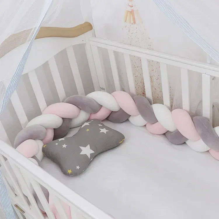 Baby Crib Bumper | Braided Knot Pillow | 1M-4M | Safe Bumper