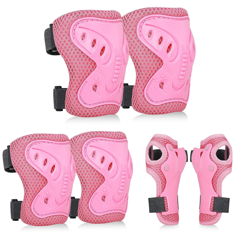 Kit Protección Infantil 6 en 1 | Rodilleras, Coderas y Muñequeras | Patines y Bici