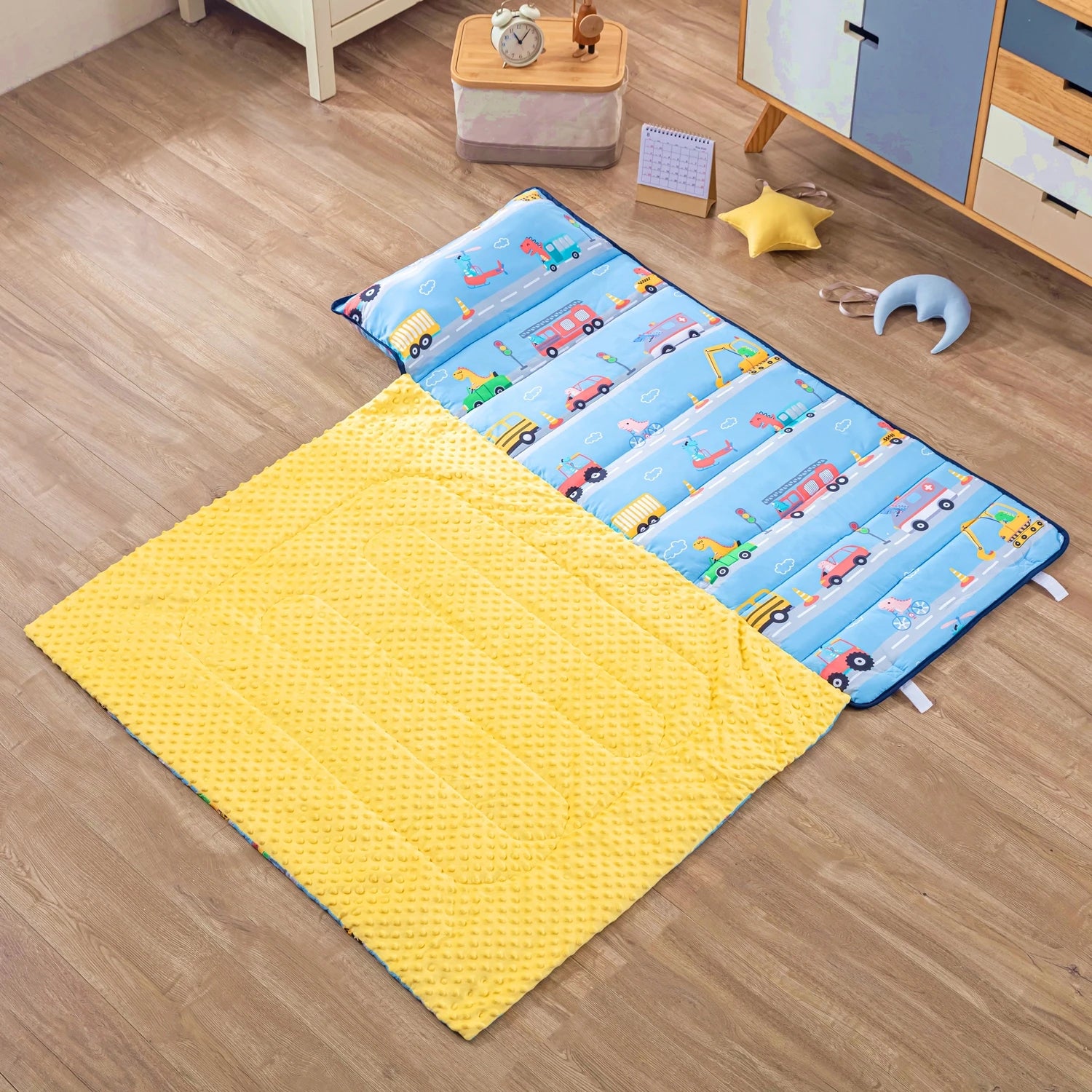 Estera para Siesta Infantil con Almohada y Manta | Guardería y Viaje