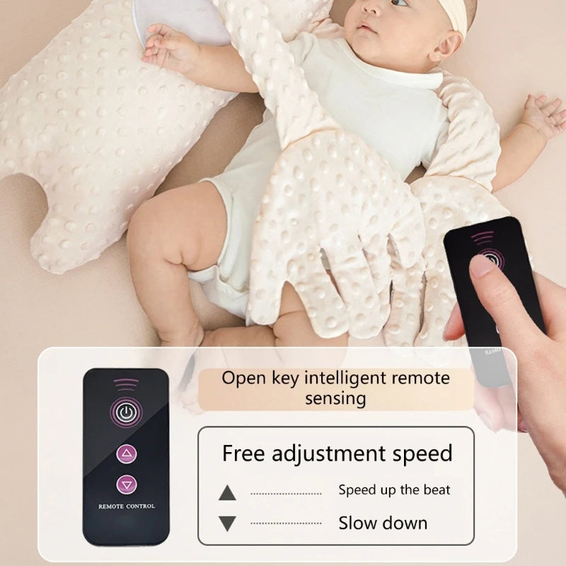 Remote Control Electric Baby Sleep Toy 68cm Cartoon Bear Shaped Plush Soothing Dolls Automatic Tapping Comfort Pillow for Infant