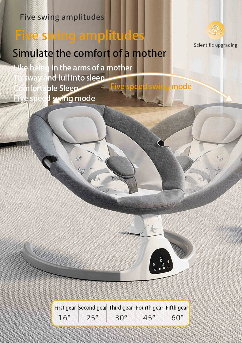 Electric Baby Swing | Reclining Rocker with Remote Control | 0-18 Months