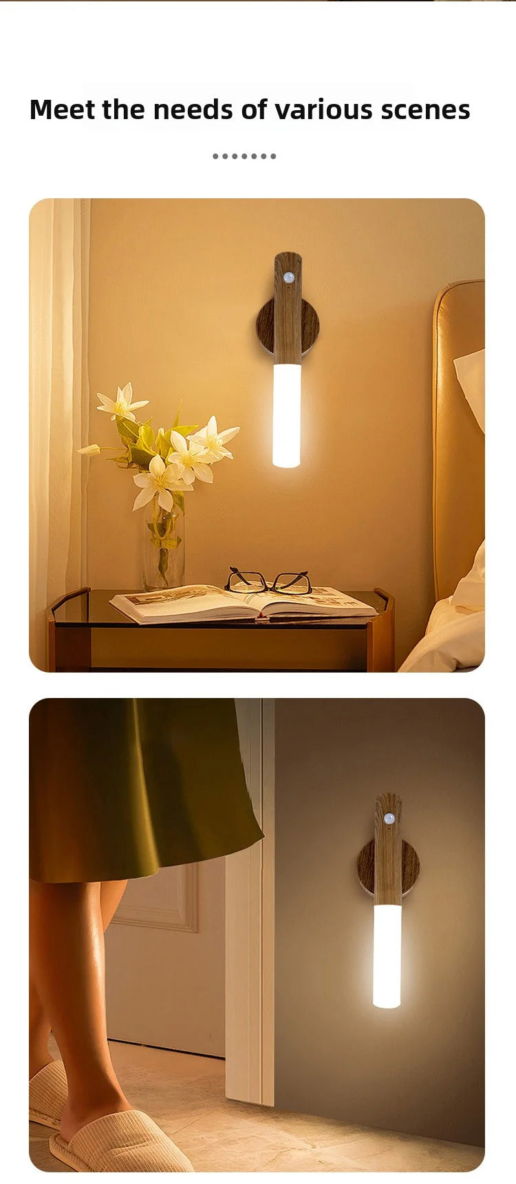 LED Guide Light with Motion Sensor | USB Rechargeable for Hallways and Cribs