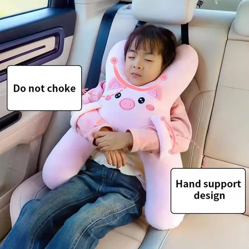 Almohada de Viaje para Niños | Reposacabezas Anti-Atragantamiento y Apoyo Lumbar