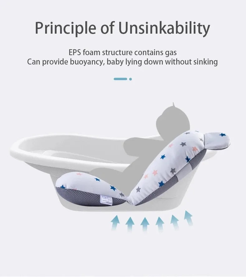 Baby Bath Cushion | Foldable and Safe Floating Seat | Newborns