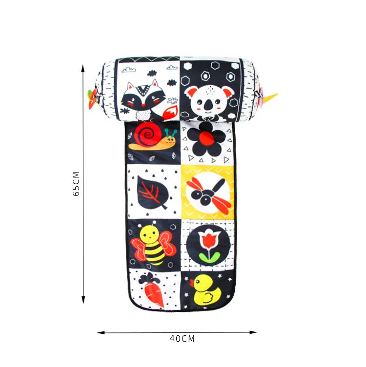 Almohada Tummy Time | Estimula la Visión de tu Bebé desde el Día 1 | Alto Contraste