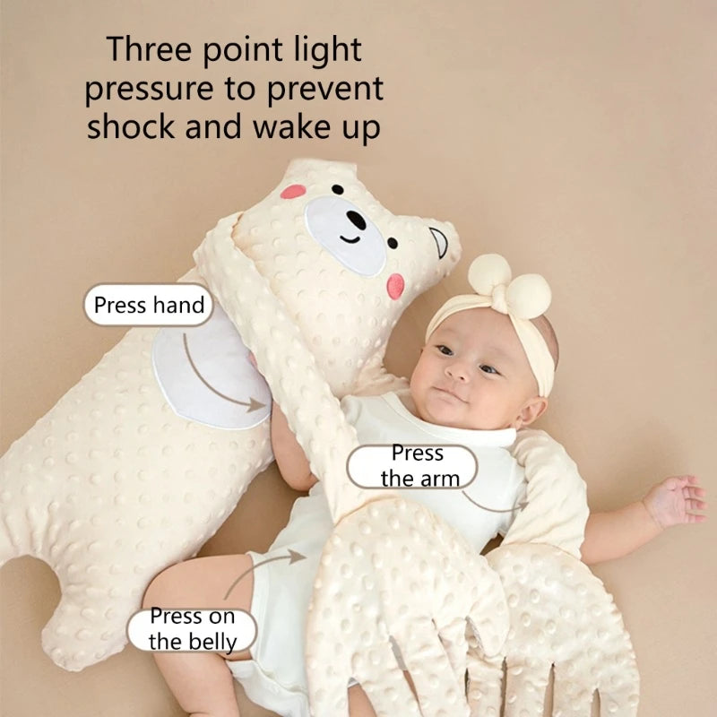 Remote Control Electric Baby Sleep Toy 68cm Cartoon Bear Shaped Plush Soothing Dolls Automatic Tapping Comfort Pillow for Infant