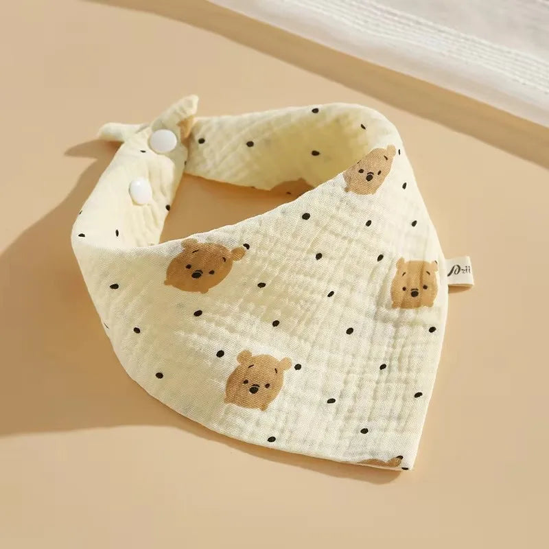 Muslin Baby Bibs | Pack of 6 pcs. Soft Anti-Spit Cotton