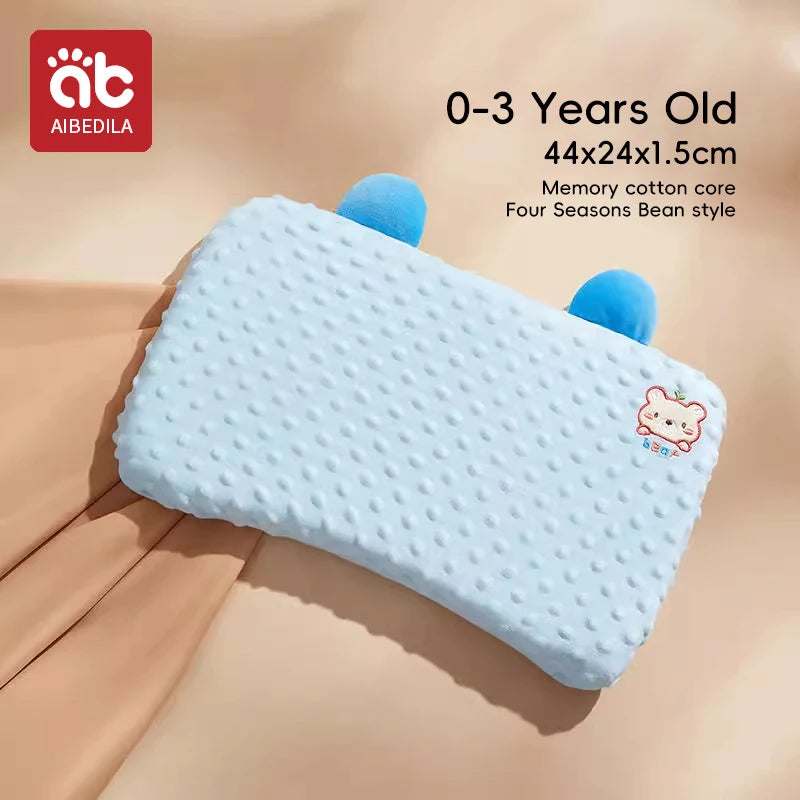 Memory Foam Baby Pillow | Soft Cotton 0-6 Years