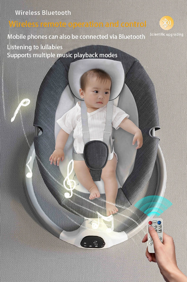 Electric Baby Swing | Reclining Rocker with Remote Control | 0-18 Months