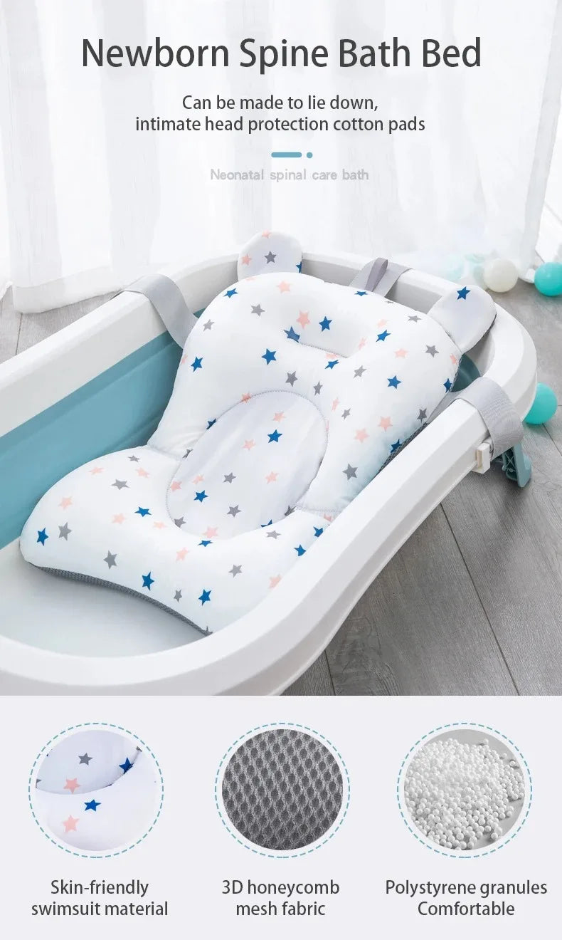 Baby Bath Cushion | Foldable and Safe Floating Seat | Newborns