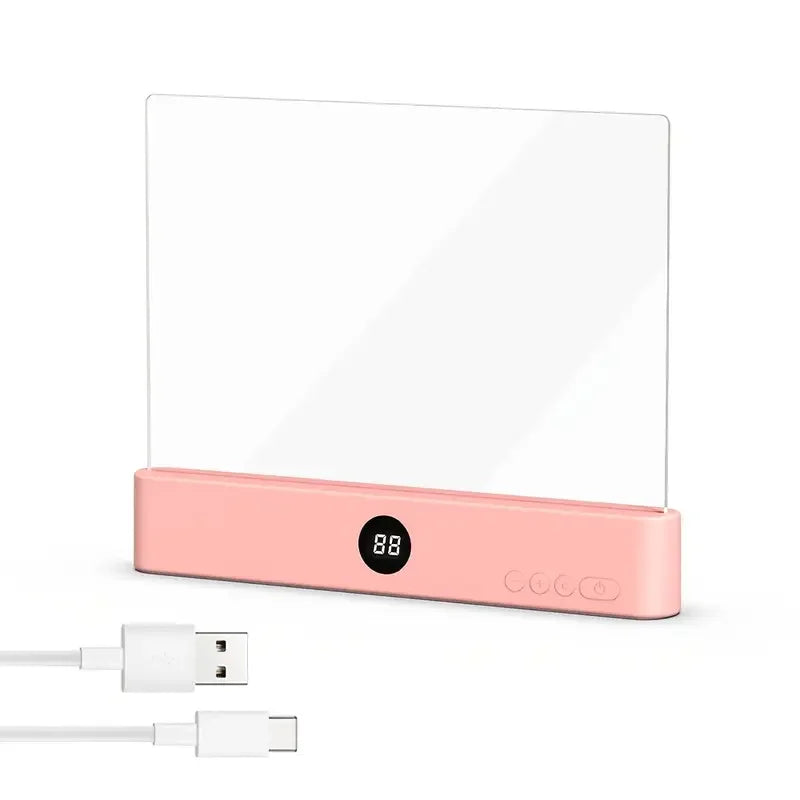 LED Book Light, Rechargeable Reading Lights for Books in Bed, Eye-Care, 3 Colors Stepless Dimming Flat Light for Book Lovers
